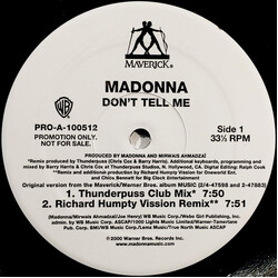 Madonna Don't Tell Me USED VINYL 12INCH 33 S RPM SINGLE PROMO