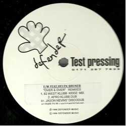 F/M / Helen Bruner Over & Over Remixes USED VINYL 12INCH TEST PRESSING