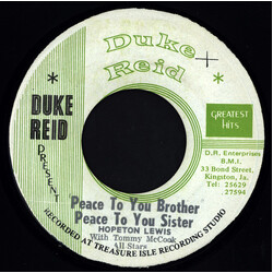 Hopeton Lewis / Tommy McCook Allstars Peace To You Brother Peace To You Sister USED VINYL 7INCH 45 RPM