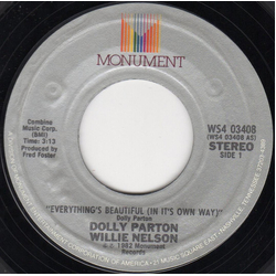 Dolly Parton / Willie Nelson Everything's Beautiful (In Its Own Way) Vinyl 7" USED
