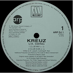 Kreuz U.K. Swing USED VINYL 12INCH 33 S RPM PROMO