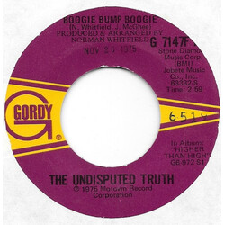 Undisputed Truth (2) Boogie Bump Boogie / I Saw You When You Met Her USED VINYL 7INCH 45 RPM SINGLE