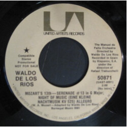 Waldo De Los Rios Mozart's 13th / Mozart's 21st USED VINYL 7INCH 45 RPM PROMO