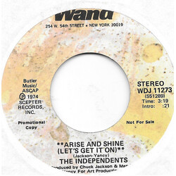 The Independents Arise And Shine USED VINYL 7INCH 45 RPM PROMO