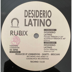 Rubix Desiderio Latino USED VINYL 12INCH 45 RPM