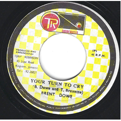 Brent Dowe Your Turn To Cry Vinyl 7" USED