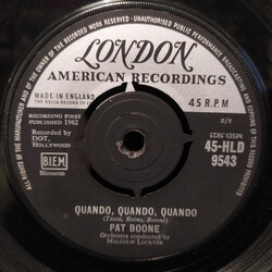Pat Boone Quando, Quando, Quando USED VINYL 7INCH 45 RPM SINGLE