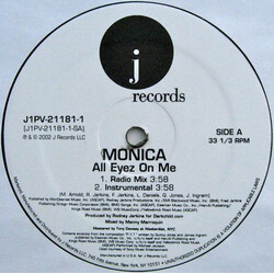 Monica All Eyez On Me USED VINYL 12INCH 33 S RPM PROMO