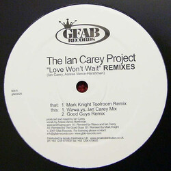 The Ian Carey Project Love Won't Wait Remixes USED VINYL 12INCH