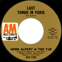 Herb Alpert & The Tijuana Brass Last Tango In Paris / Fire And Rain VINYL 7" USED