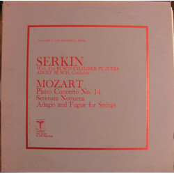 Rudolf Serkin / Adolf Busch / Busch Chamber Players Mozart: Piano Concerto No. 14/Serenata Notturna/Adagio and Fugue for Strings Vinyl LP USED