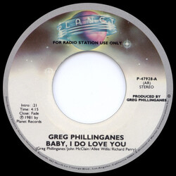 Greg Phillinganes Baby, I Do Love You USED VINYL 7INCH PROMO STYRENE STEREO MONO