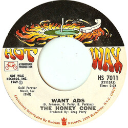 Honey Cone Want Ads / We Belong Together USED VINYL 7INCH 45 RPM SINGLE STYRENE