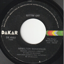 Hamilton Bohannon Gittin' Off USED VINYL 7INCH 45 RPM SINGLE STYRENE
