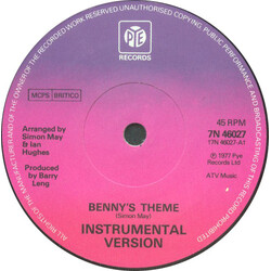 Paul Henry (9) Benny's Theme USED VINYL 7INCH 45 RPM SINGLE STEREO