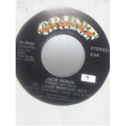 Jack Bonus St. Louis Missouri Boy USED VINYL 7INCH 45 RPM SINGLE STEREO