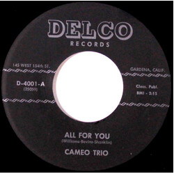 Cameo Trio All For You USED VINYL 7INCH 45 RPM