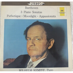Ludwig van Beethoven 3 Piano Sonatas : Pathetic-Moonlight-Appassionata Vinyl LP USED