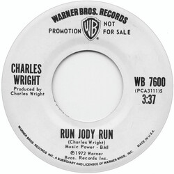 Charles Wright Run Jody Run / Soul Train USED VINYL 7INCH PROMO