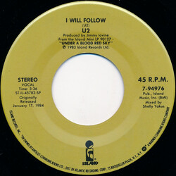 U2 I Will Follow / Pride (In The Name Of Love) USED VINYL 7INCH 45 RPM REISSUE STEREO