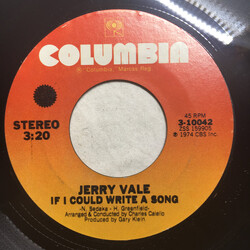 Jerry Vale If I Could Write A Song USED VINYL 7INCH SINGLE 45 RPM