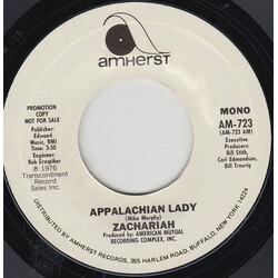 Zachariah Appalachian Lady USED VINYL 7INCH 45 RPM SINGLE PROMO STEREO MONO