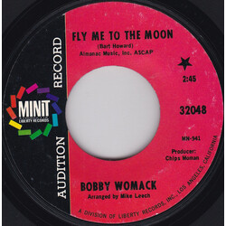 Bobby Womack Fly Me To The Moon / Take Me USED VINYL 7INCH 45 RPM PROMO STYRENE