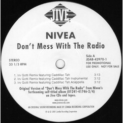 Nivea Don't Mess With The Radio USED VINYL 12INCH 33 S RPM PROMO STEREO