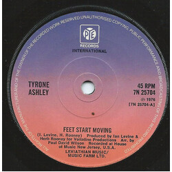Tyrone Ashley Feet Start Moving / Movin' On USED VINYL 7INCH 45 RPM SINGLE