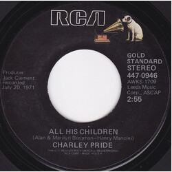 Charley Pride All His Children / Kiss An Angel Good Mornin' USED VINYL 7INCH 45 RPM SINGLE STYRENE STEREO