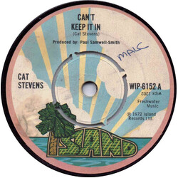 Cat Stevens Can't Keep It In Vinyl 7" USED