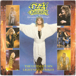 Ozzy Osbourne The Ultimate Sin / Lightning Strikes Vinyl 7" USED