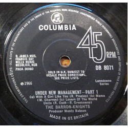 The Barron Knights Under New Management Vinyl 7" USED