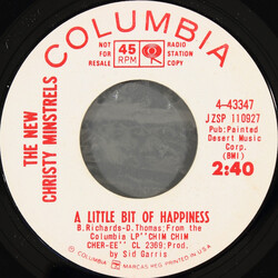 The New Christy Minstrels A Little Bit Of Happiness USED VINYL 7INCH 45 RPM PROMO STYRENE