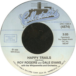 Roy Rogers And Dale Evans Happy Trails / Home On The Range Vinyl 7" USED