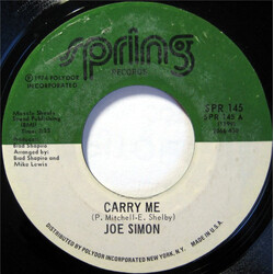 Joe Simon Carry Me / Do You Know What It's Like To Be Lonesome? USED VINYL 7INCH 45 RPM SINGLE