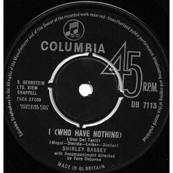 Shirley Bassey I (Who Have Nothing) USED VINYL 7INCH 45 RPM SINGLE