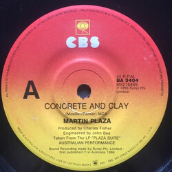 Martin Plaza Concrete And Clay USED VINYL 7INCH SINGLE 45 RPM