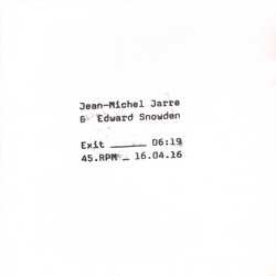 Jean-Michel Jarre / Edward Snowden Exit USED VINYL 7INCH 45 RPM SINGLE SIDED RECORD STORE DAY SINGLE