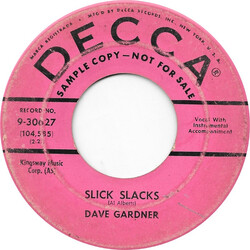 Brother Dave Gardner Slick Slacks USED VINYL 7INCH 45 RPM SINGLE PROMO