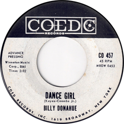Billy Donahue (2) Dance Girl / Leading Lady USED VINYL 7INCH 45 RPM SINGLE PROMO