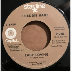 Freddie Hart Easy Loving / Got The All Overs For You (All Over Me) USED VINYL 7INCH 45 RPM