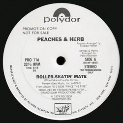 Peaches & Herb Roller-Skatin' Mate USED VINYL 12INCH 33 S RPM SINGLE PROMO