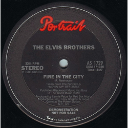 The Elvis Brothers Fire In The City Vinyl 12" USED