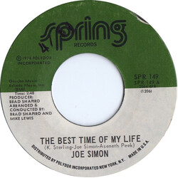 Joe Simon The Best Time Of My Life / What We Gonna Do Now USED VINYL 7INCH 45 RPM SINGLE STYRENE