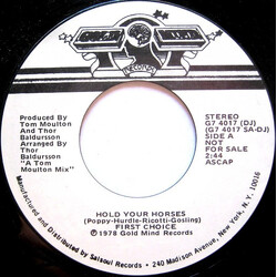 First Choice Hold Your Horses VINYL 7" USED