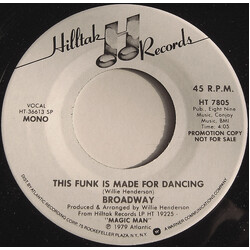 Broadway (5) This Funk Is Made For Dancing VINYL 7" USED