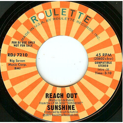 Sunshine (35) Reach Out USED VINYL 7INCH 45 RPM PROMO STYRENE STEREO MONO