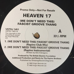 Heaven 17 (We Don't Need This) Fascist Groove Thang (The Rapino Brothers Remixes) Vinyl 12" USED