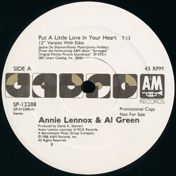 Annie Lennox / Al Green Put A Little Love In Your Heart USED VINYL 12INCH 45 RPM PROMO